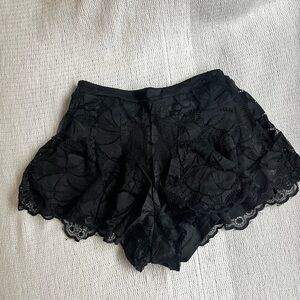Forever 21 Black Floral Lace Shorts